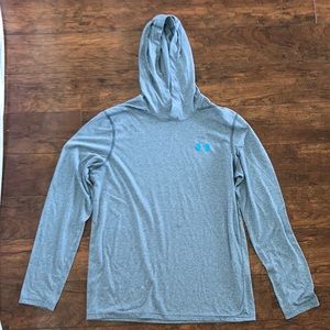 Grey underarmour light hoodie, size large kids,